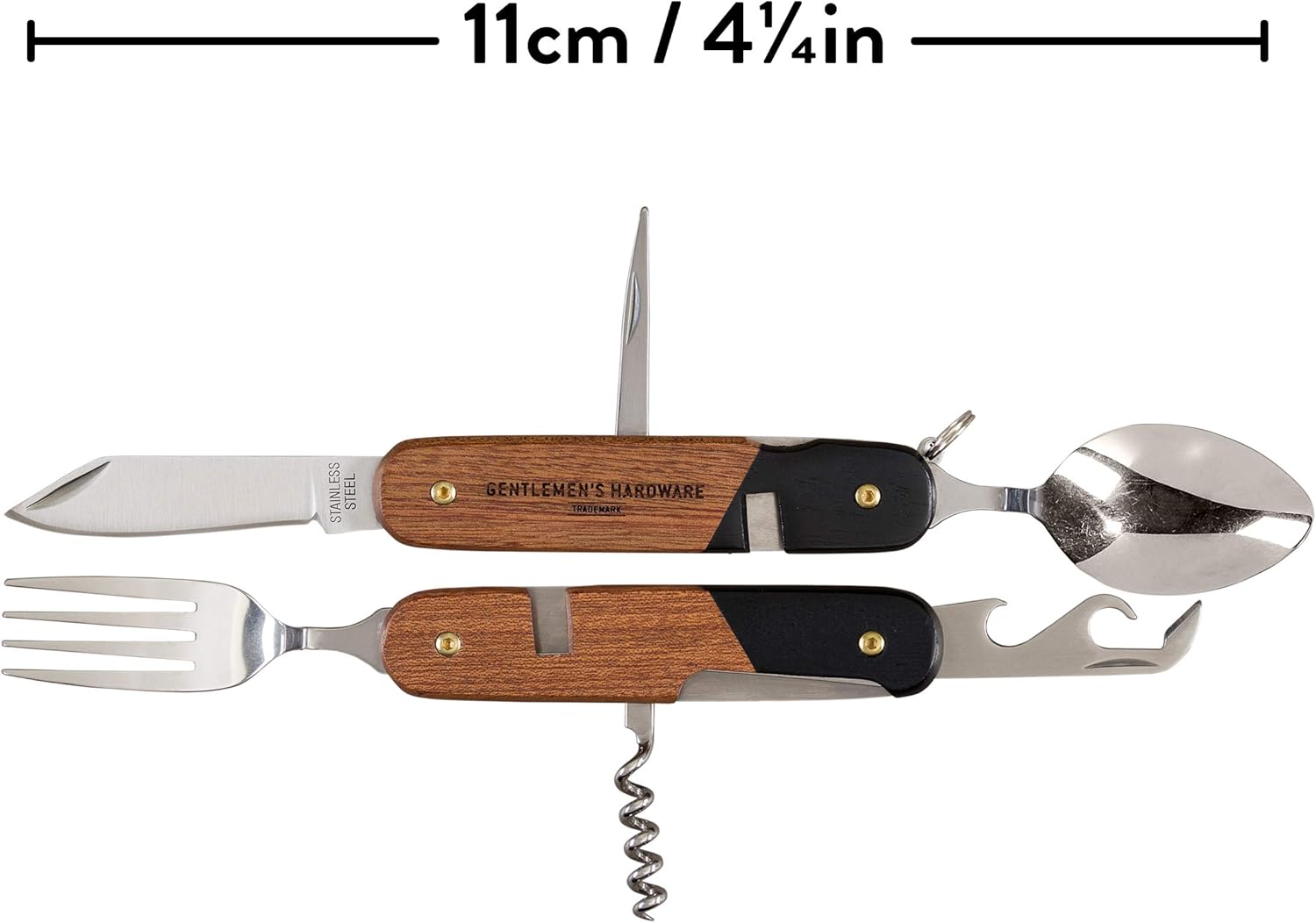 Gentlemen S Hardware On The Go Travel And Camping Detachable Cutlery 6 In 1 Multi Tool Wood Amazon Com