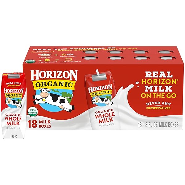 HORIZON ORGANIC SHELF STABLE WHOLE MILK BOXES, 8...
