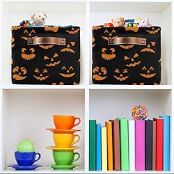 WELLDAY 2PCS Storage Basket Halloween Cute Large