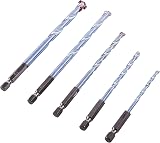 Amtech F1730 5 Piece Hex Shank Masonry Drill Bit Set 4-10mm Hardened Steel view 4