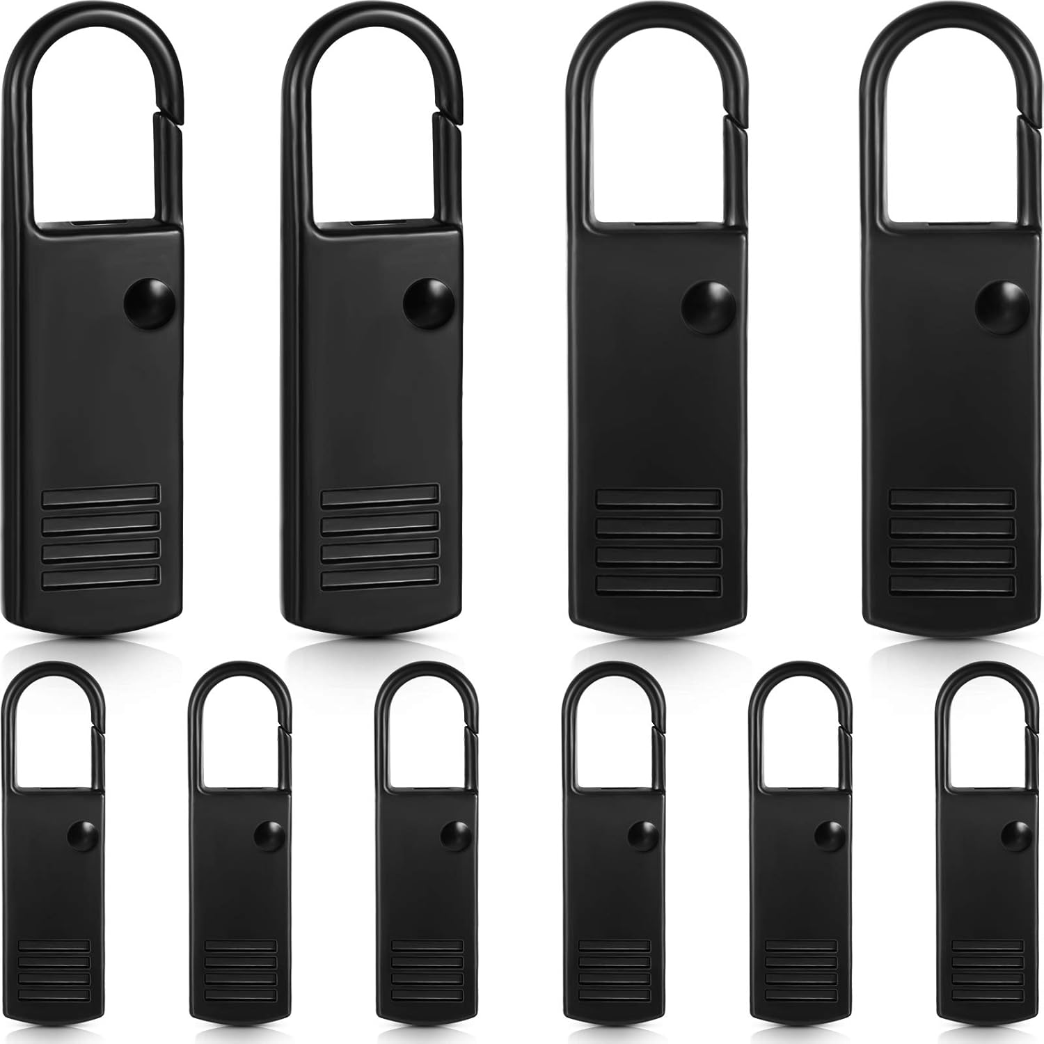 8 Pieces Zipper Pull Tab Replacement Metal Zipper Heads Zipper Handle