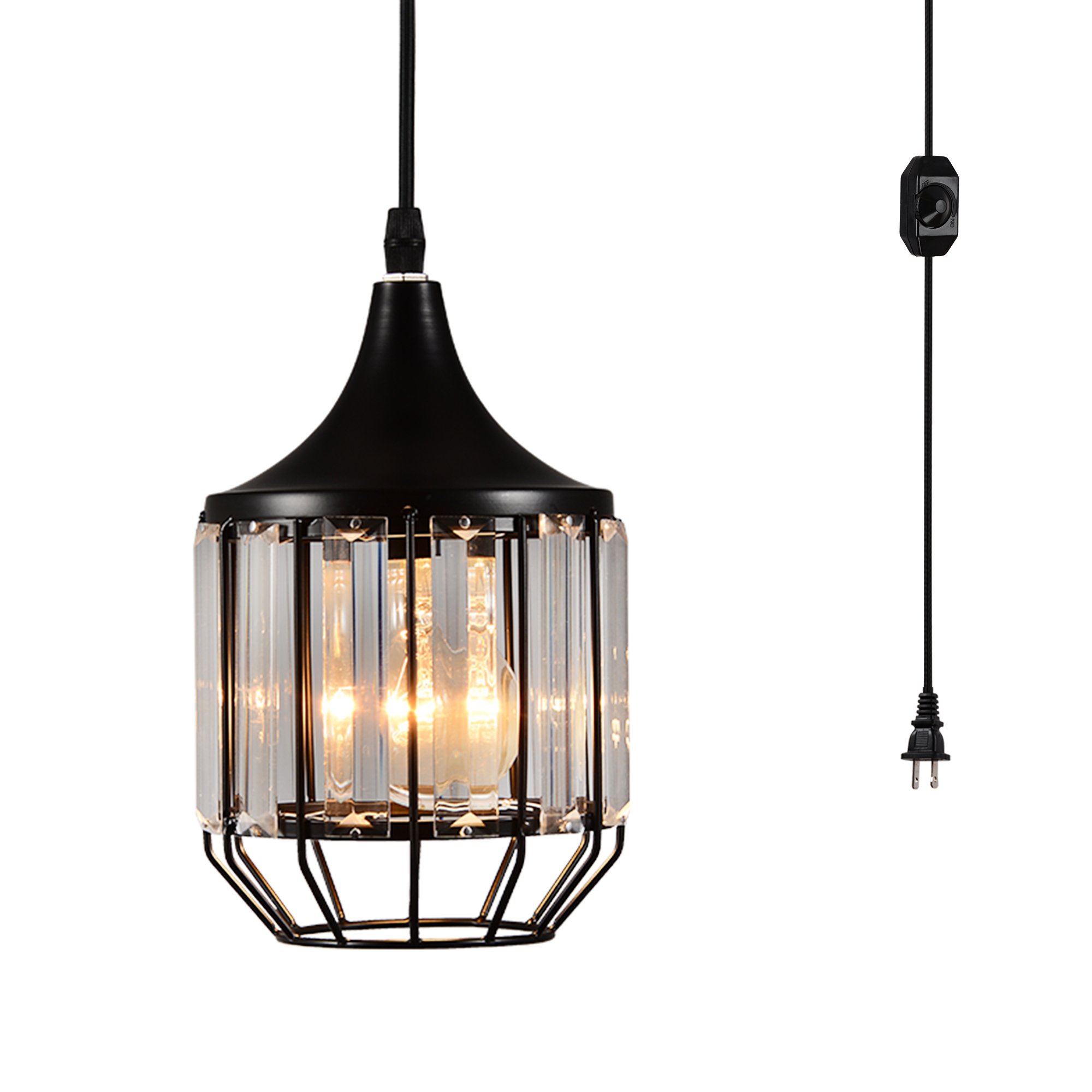 Surpars House 1 Light Plug In Pendant Light With Dimmer