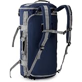 MIER Large Duffle Bag Backpack for Travel Camping Gym Sports, 45L/60L/90L | Water Resistant, Convertible Duffel, Detachable Backpack Straps, Shoe Compartment, Heavy-Duty Tarpaulin, 3 Sizes