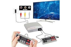 TV Game Console with 300+ Classic Games and 2 Wired Controllers for Family Entertainment
