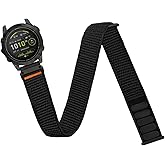 Chinber 26mm Nylon Sport Ankle/Arm Band for Garmin Feinx 6x/5x/7x Watch Band, Soft Adjustable Arm Strap for Garmin Fenix 5X Plus,Fenix 6X Pro,Fenix 3,Fenix 3 HR,Descent MK1/Mk2/ Mk2S,Enduro/Enduro 2