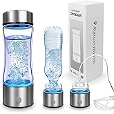 2026 Portable 4000PPB Hydrogen Water Bottle Generator, SPE PEM Tech Glass Ionizer Machine 420ml for Home, Office, Travel, Fitness – Health Benefits with USB-C Charging