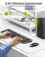 Seenda SK38 Wireless Keyboard and Mouse Set UK Full Size Numeric Keypad Black view 2