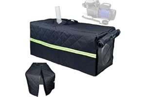 PIKPOPS Pool Pump Cover with Hook Loop Opening & Mesh Vent, 3-Layered 24"x11"x11" Waterproof Outdoor Heater Equipment Enclosure Protection for Winter Snow