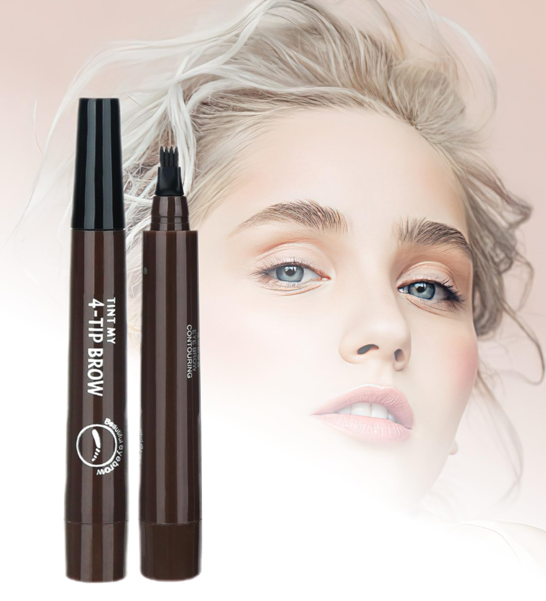 Magic Microblading Eyebrow Contouring Pencil - Microblading Eye Brow Contouring Pen - Precise Waterproof Brow Pen 5 Tipped Precise Waterproof With A Micro-Fork Tip Applicator — image 1