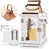 HN HAIINAA Memorial Lantern with Remote, Bereavement Sympathy Gifts for Loss of Loved One Memorial Gifts for Loss of Mother Loss of Father Remembrance Gifts Thoughtful Funeral Gifts