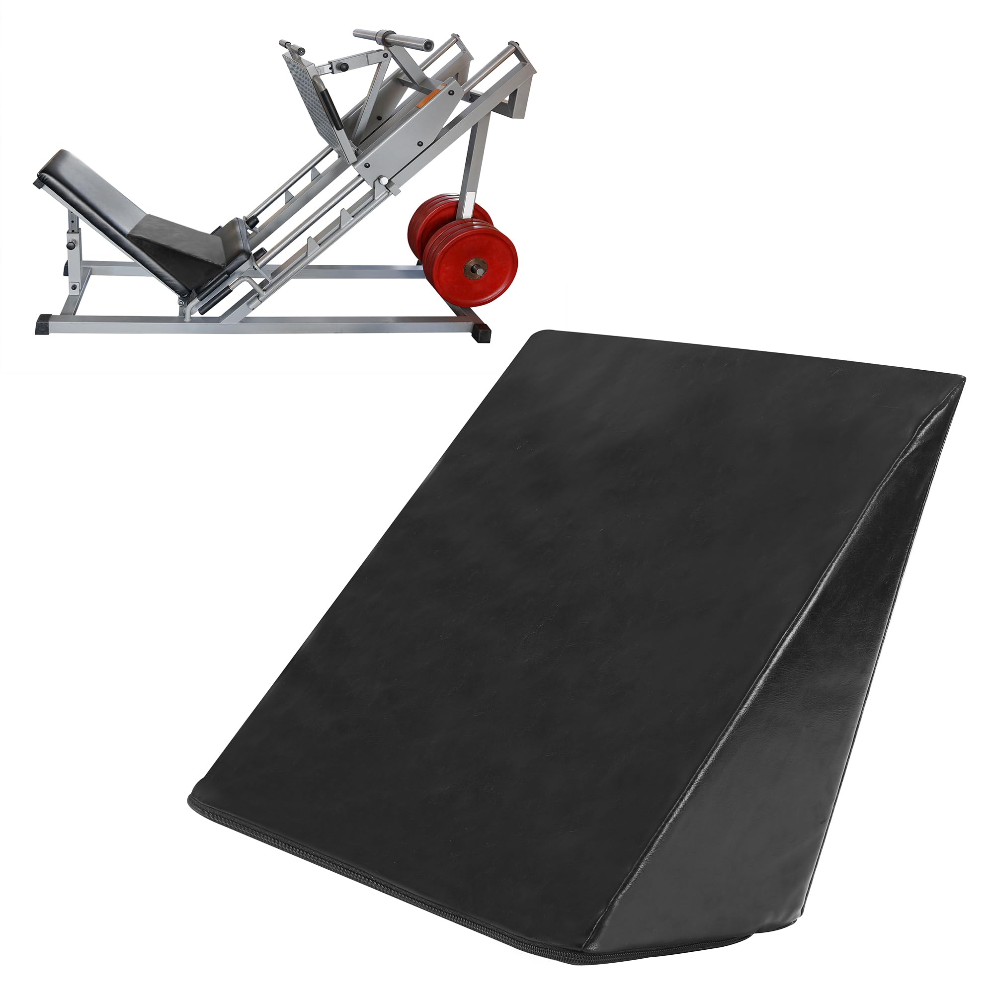 Photo 1 of MABOZOO Leg Press Support Pad, Leg Press Machine Pad Gym Machine Accessory for Enhanced Lower Back and Glute Support, PU Leather Fitness Exercise Attachment for Gym Machines