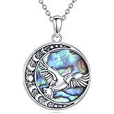 YONFQE Eagle Necklace S925 Sterling Silver Hawk Pendant Bird Animal Jewelry Gifts for Men Women