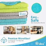 AIDEA Microfiber Cleaning Cloths Pack of 8 30 x 40 cm Lint Free Streak Free view 2
