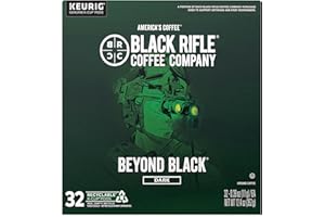 Black Rifle Coffee Company Beyond Black, 32 Count, Dark Roast K Cups - Single Serve K Cups Coffee Pods - Kcup Pods Compatible with Keurig 1.0 & 2.0 - Made from Arabica Beans
