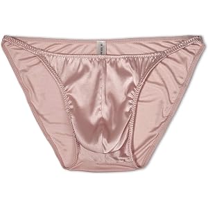 FEELITS Men's 100% Mulberry Silk Underwear - Dual-Layer Pouch String Bikini | 22 Momme Silk, Hypoallergenic, pH Balanced, Ult