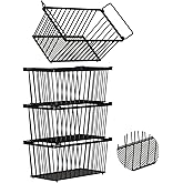 ANJUBAN Enhanced Leak-Proof Bottom - Freezer Organizer Bins ，4 Pack Stackable Deep Freezer Organizer Bins for 7 Cu.FT Small Chest Freezer，organization and storage，pantry organizers(4 Pack-black)