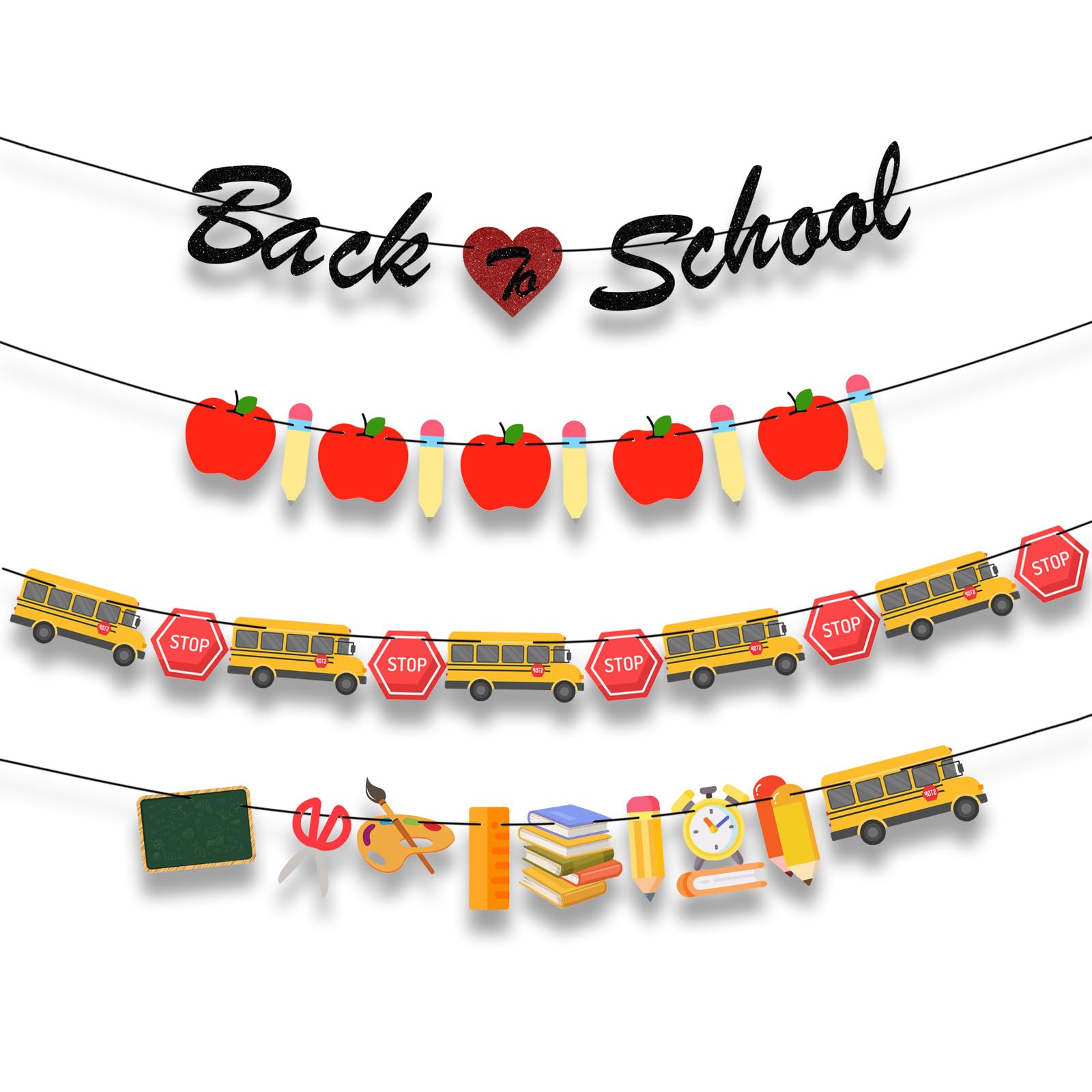 Back Banner, Easy Installation Students Back to School Decorations Banner, Classroom Decoration Suitable for The Students Use It Multiple Scenarios When School Starts First Day of School Sign