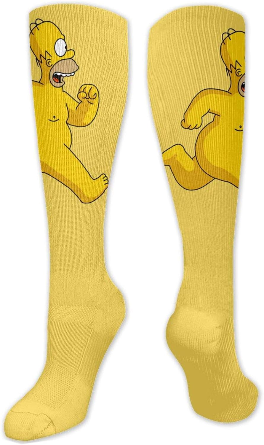 Homer Simpson Running Sock For Men Women Fashion Cotton Durable Thigh High Socks