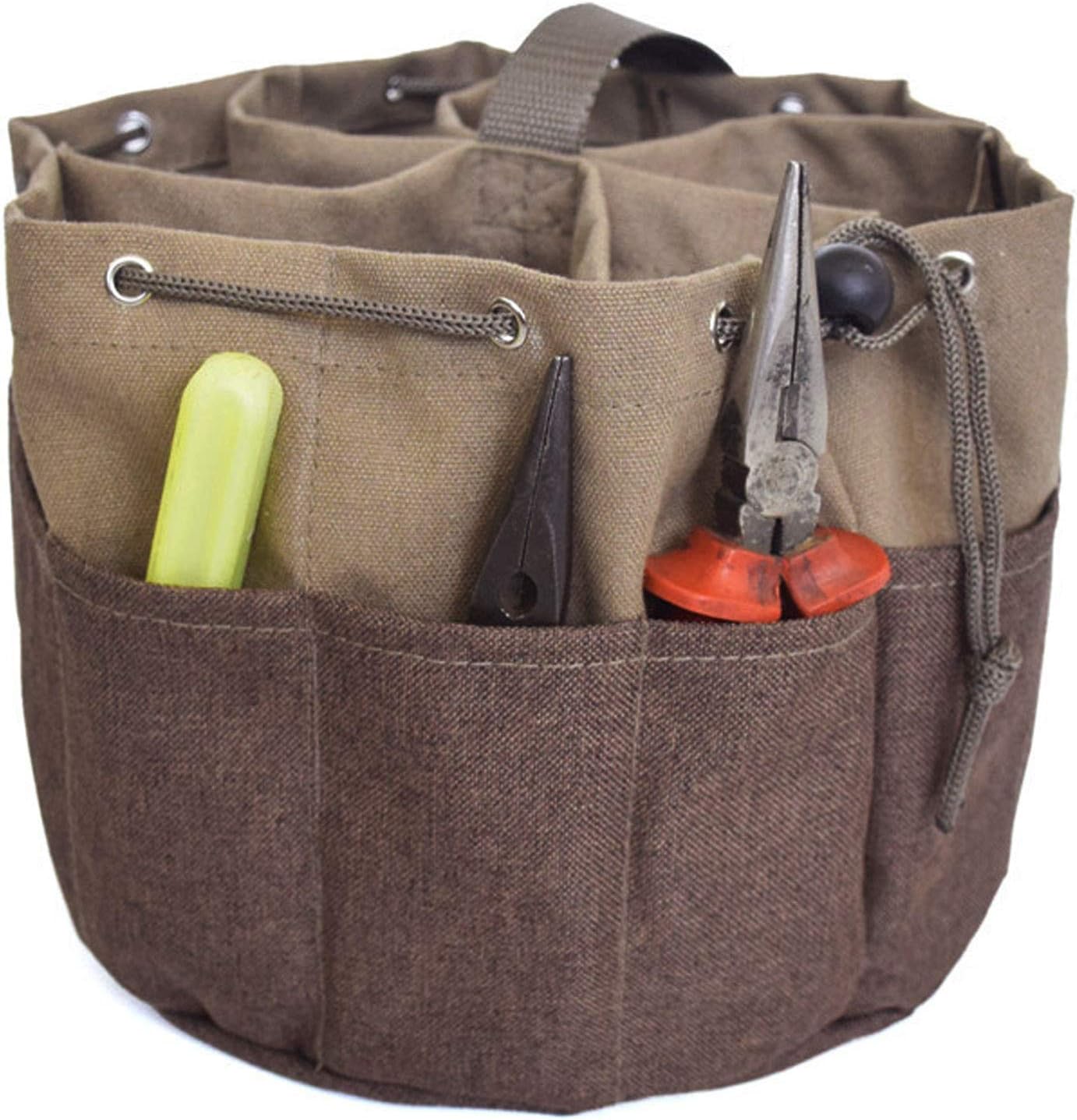 HERCHR Garden Tools Bag, Gardening Tools Storage Portable Bucket Tool