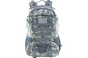 Jueachy Tactical Backpack for Men Hiking Day Pack Molle Military Rucksack Waterproof 30L EDC Bag with USA Flag Patch