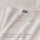 Bedsure Fleece Blanket 220x240 cm Beige Soft Warm Throw for Bed Sofa view 3
