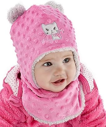 baby girl hat and scarf
