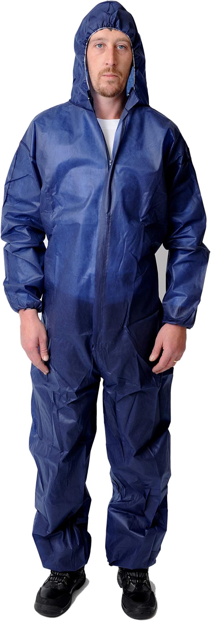 MAQ Disposable Overalls Polypropylene Coveralls Blue Boiler Suit Painters Decorators Coveralls (Available in M-3XL)