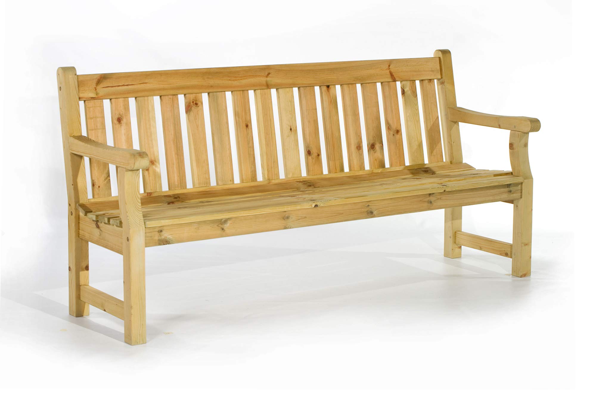 BrackenStyle Darwin 4 Seat 183cm Garden Park Bench – Durable Heavy Duty Dip Treated Pine Timber Outdoor Seat