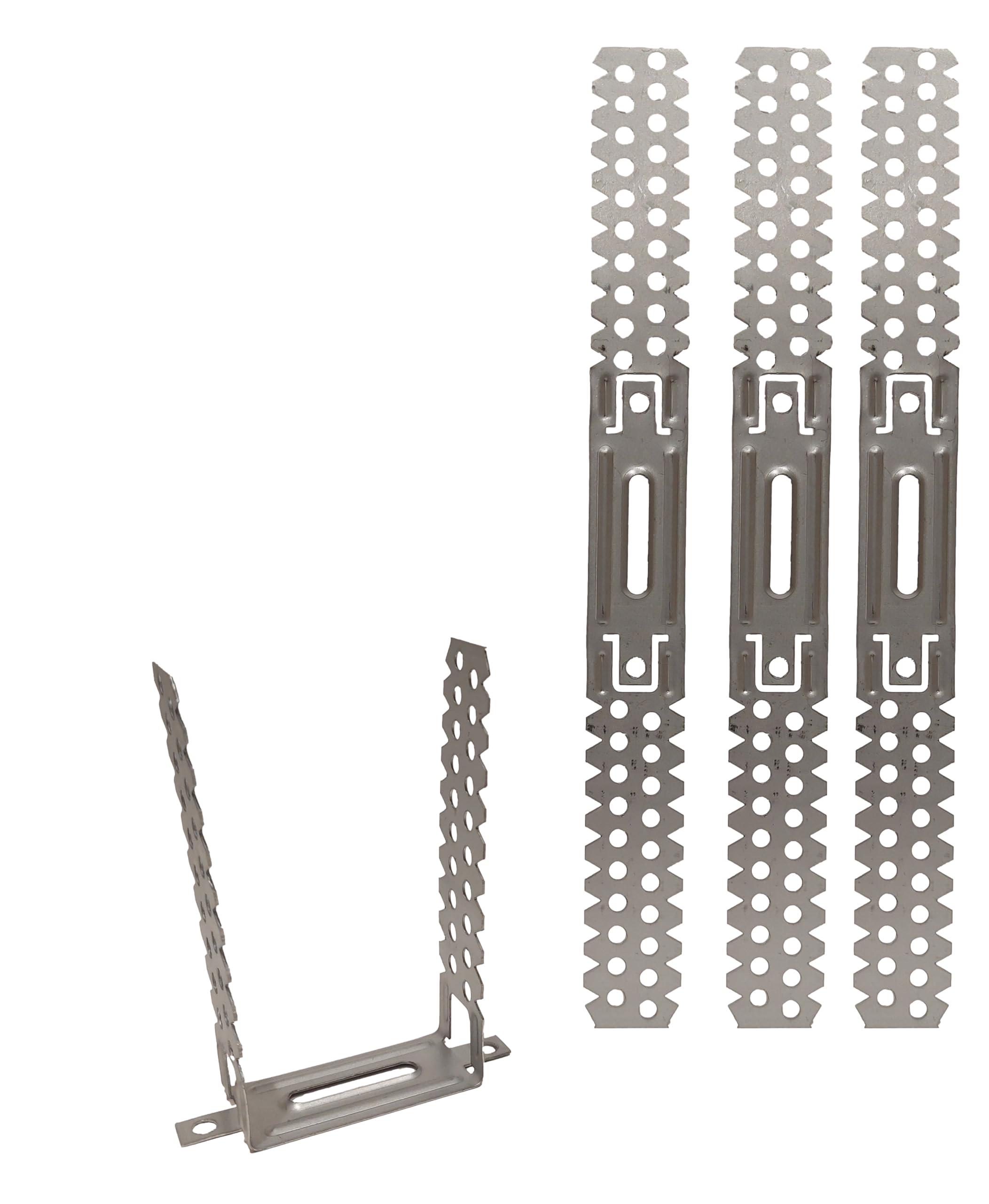 LLB Pre-Galvanised Drywall Brackets for Plasterboard Dry Lining Systems Wall Ceiling Timber Joint 125mm/300mm (Pack of 50)