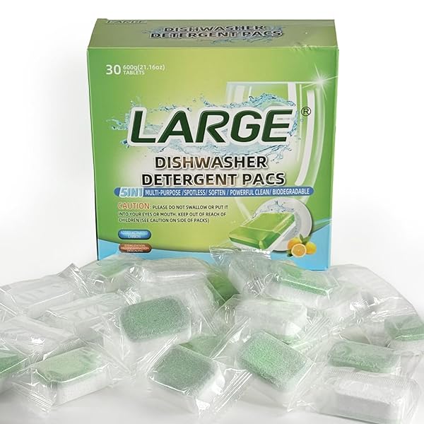 RAXTUP DISHWASHER CLEANER AND DEODORIZER TABLETS -DEEP CLEANING DESCALER PODS FOR DISH WASHER MACHINE (30)