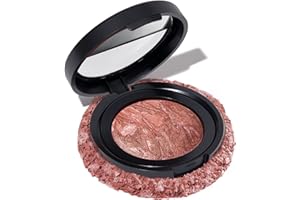 LAURA GELLER Baked Blush-n-Brighten Marbleized Blush Powder (Sunswept Creamy) Creamy, Lightweight Blusher with Satin Finish