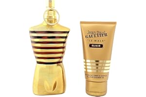 Le Male Elixir by Jean Paul Gaultier for Men - 2 Pc Gift Set 4.2oz Parfum Spray, 2.5oz Shower Gel