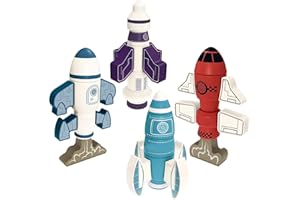 Gifts2U Magnetic Rockets Toy, Magnetic Blocks Stacking Robots for Kids Construction Learning with Storage Box,STEM Educational DIY Puzzle Playset Gift for Boys Girls Toddlers Ages 3 4 5 6