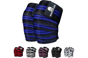 Victorbudo USA Knee Wraps with Straps for Squats, Powerlifting, Leg Press, and Cross Training Knee Wraps for Weightlifting, Flexible 78-inch