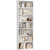 FACBOTALL 82" Tall Bookshelf, 7-Tier Open Shelves Bookcase, Freestanding Display Storage Shelves, Tall Bookcase Home Decor Fu