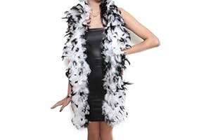 SACASUSA 100g Turkey Chandelle Feather Boas 6 Feet Long Beautiful Vibrant Color (20 Colors to Pick)