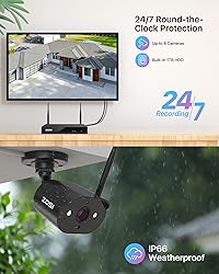 ZOSI Wireless Home Security Camera System, 2K