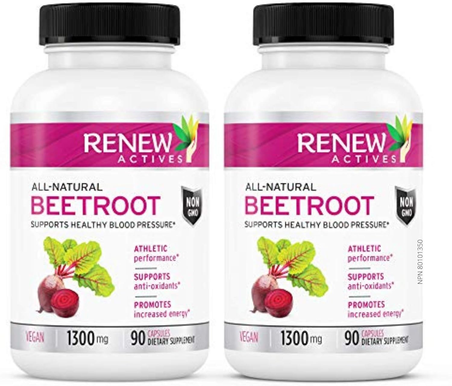 Renew Actives Organic Beetroot Supplement Pure 1300mg Beet Root Powder
