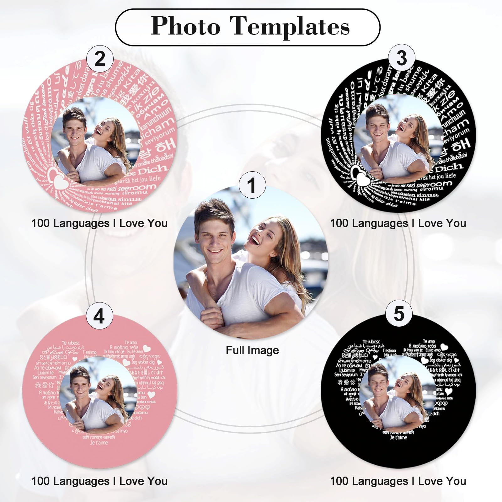 Fincekoom Custom Bracelet with Picture Inside,Projection Picture Bracelet Personalized Photo,Customized Photo Bracelets Gifts Memorial Gifts for Couples/Women/Men