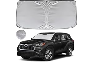KAYZT Windshield Sun Shade for Toyota Highlander 2020-2024 L LE XLE Limited Platinum Foldable Sunshade Front Window Custom Fit Accessories