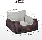 GoFirst Dog Car Seat Small Dog Cat Booster with Storage Pocket Brown view 3