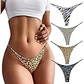 Aogda Thong for Women Cotton Underwear Low Rise Panties Woman G-String Thongs