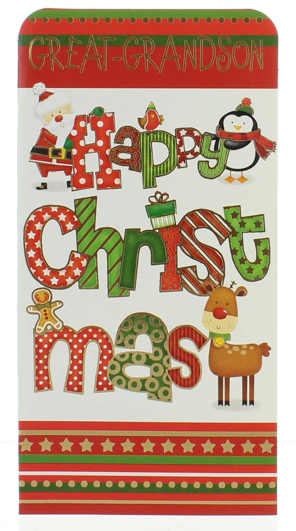 Great Grandson Christmas Money Wallet Gift Card & Envelope- 7x3.5