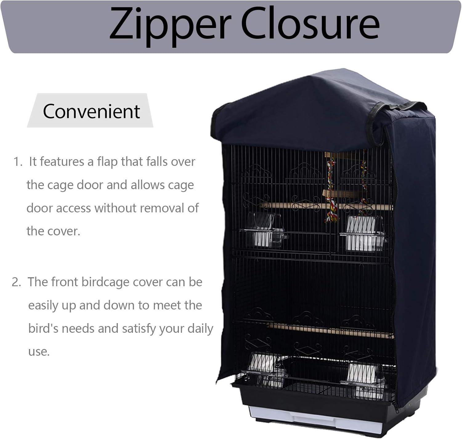 Bonaweite Birdcage Cover Parrot Cage Cover Shade Pet Universal Blackout Windproof Light-Proof Sleep Reduces Distractions Night Accessories Cloth Without Cage : Kitchen & Dining