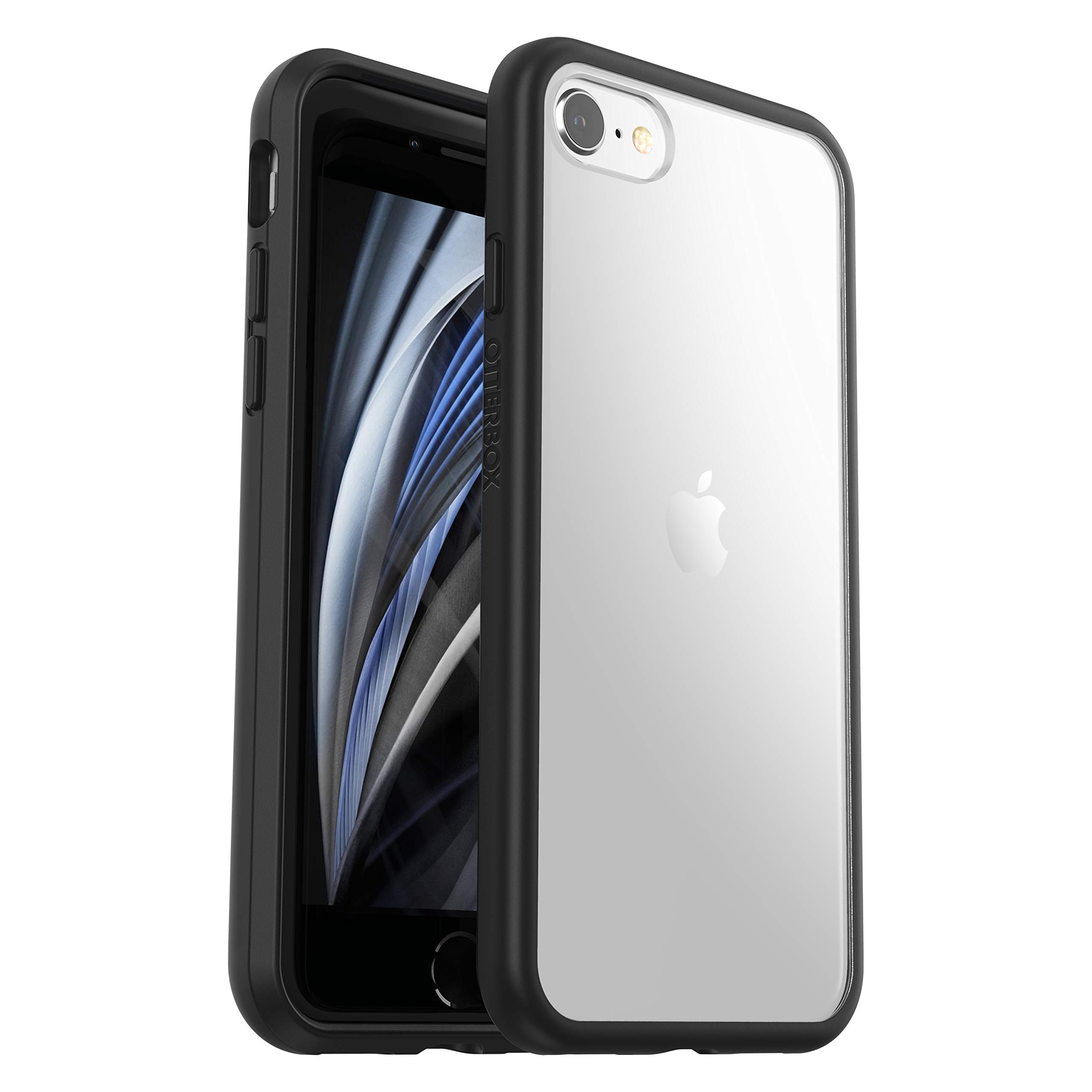OtterBox Sleek Case, Clear/Black, IPhone 7/8/SE 2020