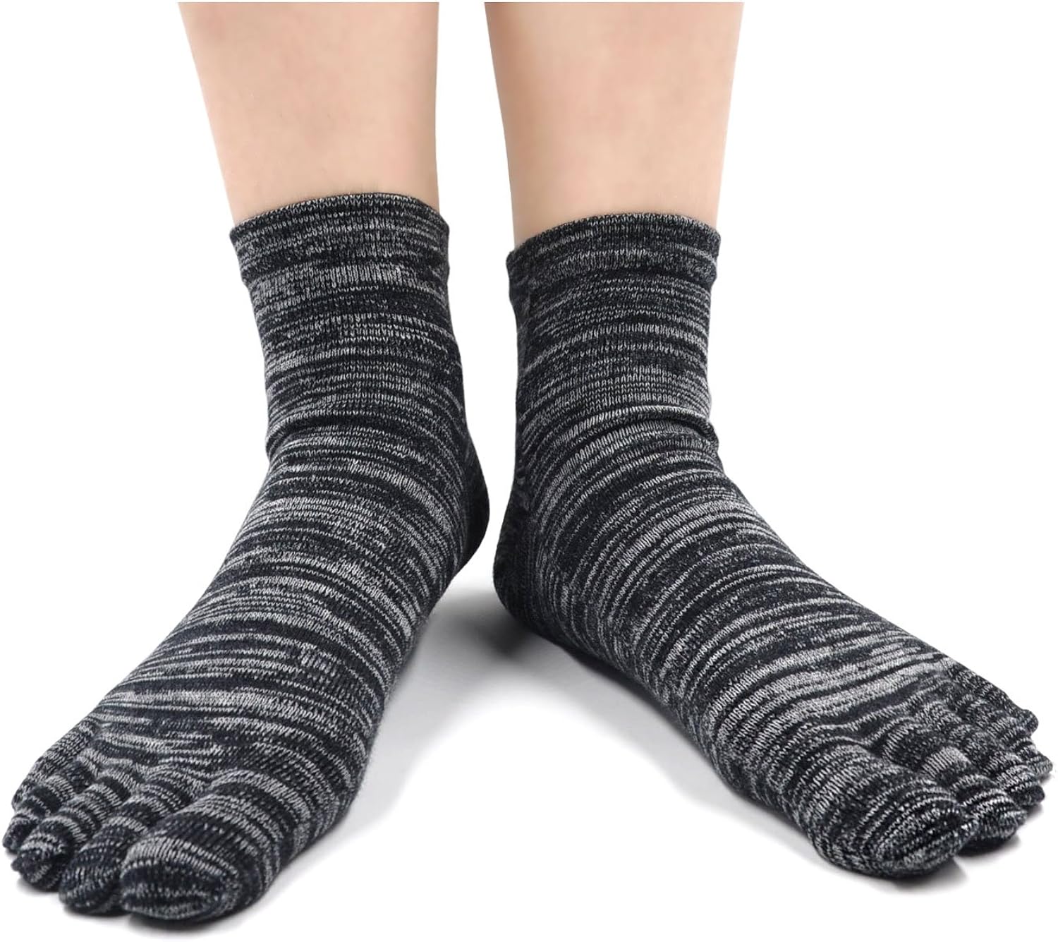 PUTUO Mens Toe Socks Running Five Finger Socks Mini Crew Sport Cotton Socks, EU 39-44, Multicoloured-1, 6-10 - Image 5