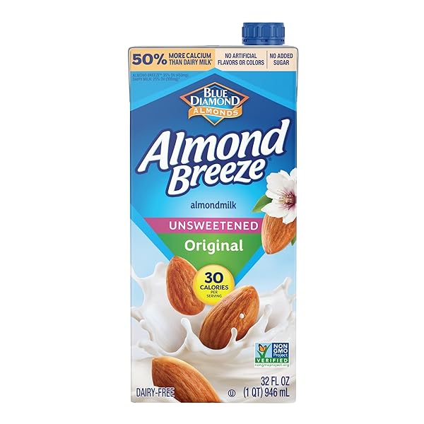 ALMOND BREEZE DAIRY FREE ALMONDMILK, UNSWEETENED ORIGINAL, 32...