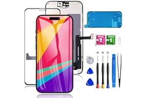 Mobkitfp for iPhone 15 Pro Screen Replacement 6.1 inch, 3D Touch LCD Screen Digitizer Front Display Assembly with Waterproof Seal+Tempered Glass+Repair Tools