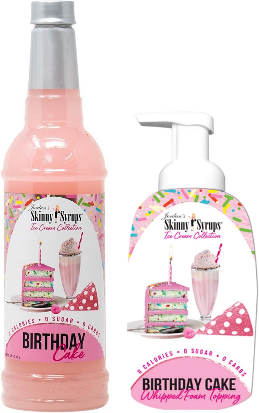 Jordan's Skinny Sugar Free Syrup & Foam Set Birthday Cake