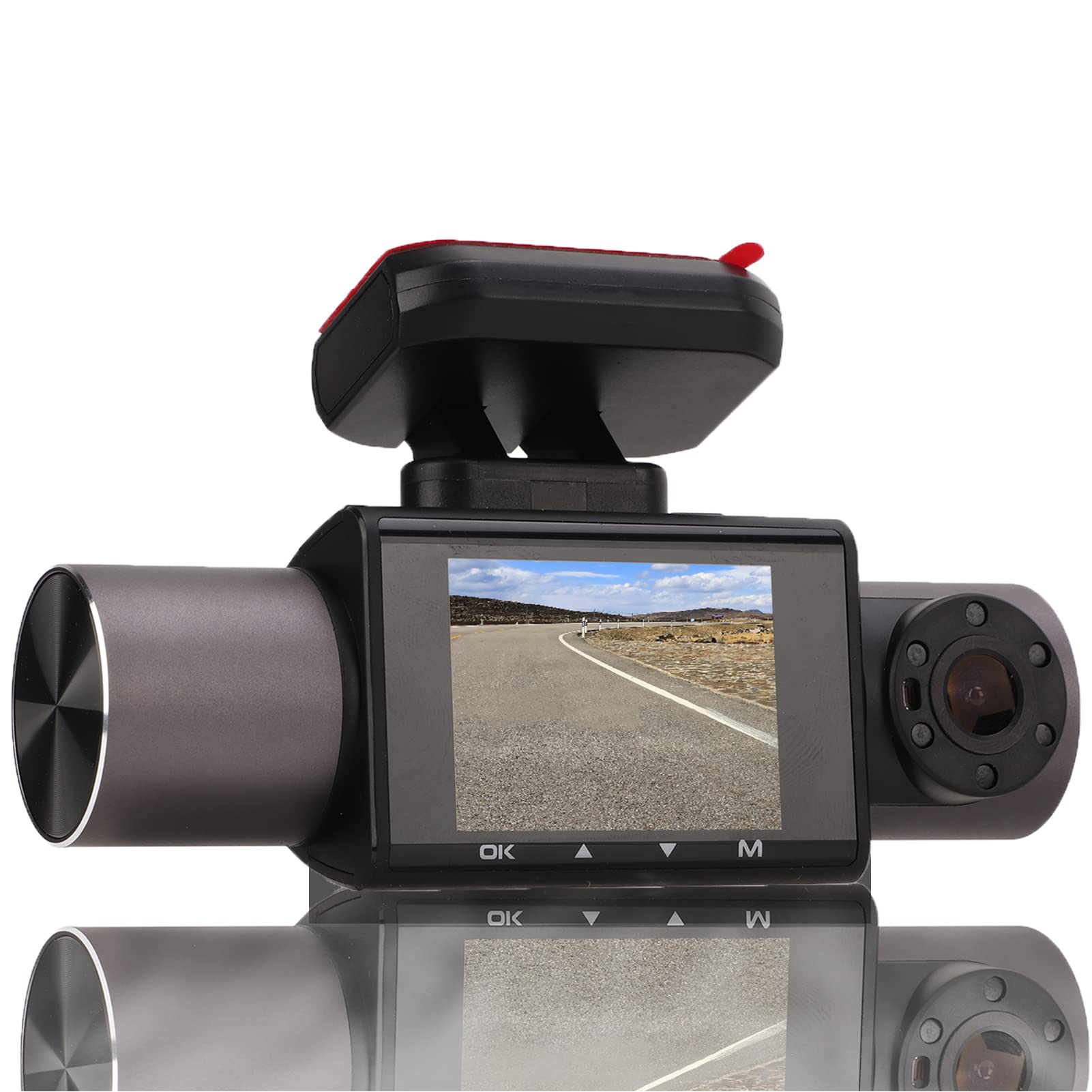 Leapiture 2in Car Dash Cam Car Driving Video Recorder 1080 FHD Dual Lens Parking Monitor Loop Recording Video Recorder with GPS for Driving Safety